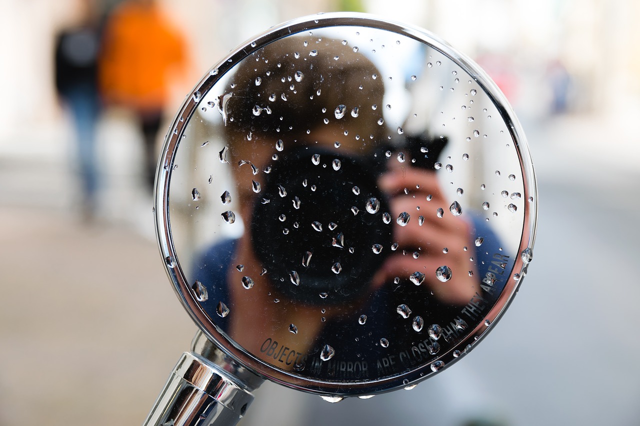 motor-bike rear view mirror