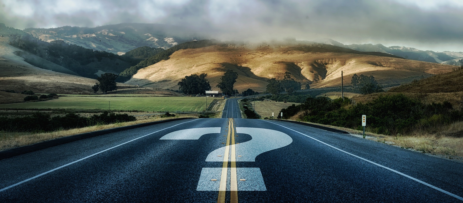 question-mark on road