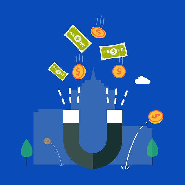 magnet attracting money